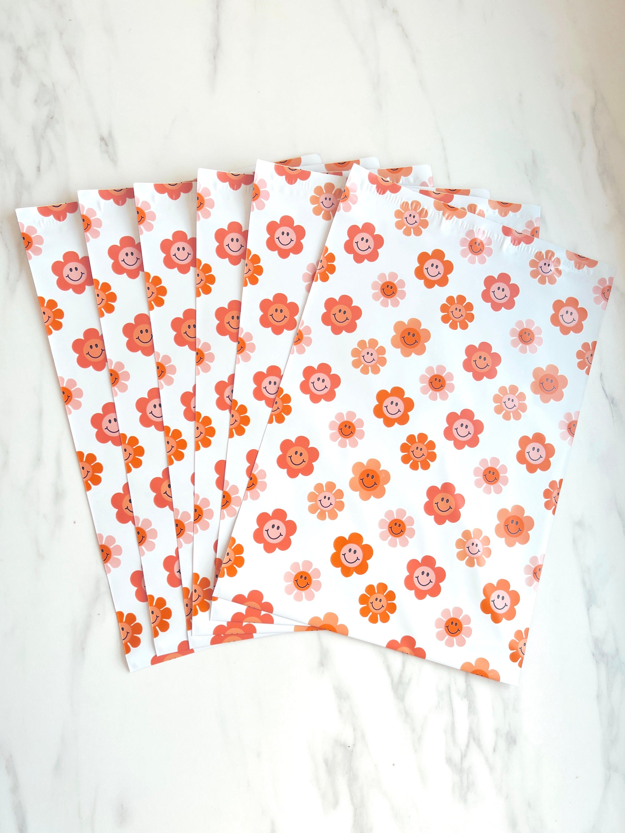 10x13" Retro Flowers Poly Mailers