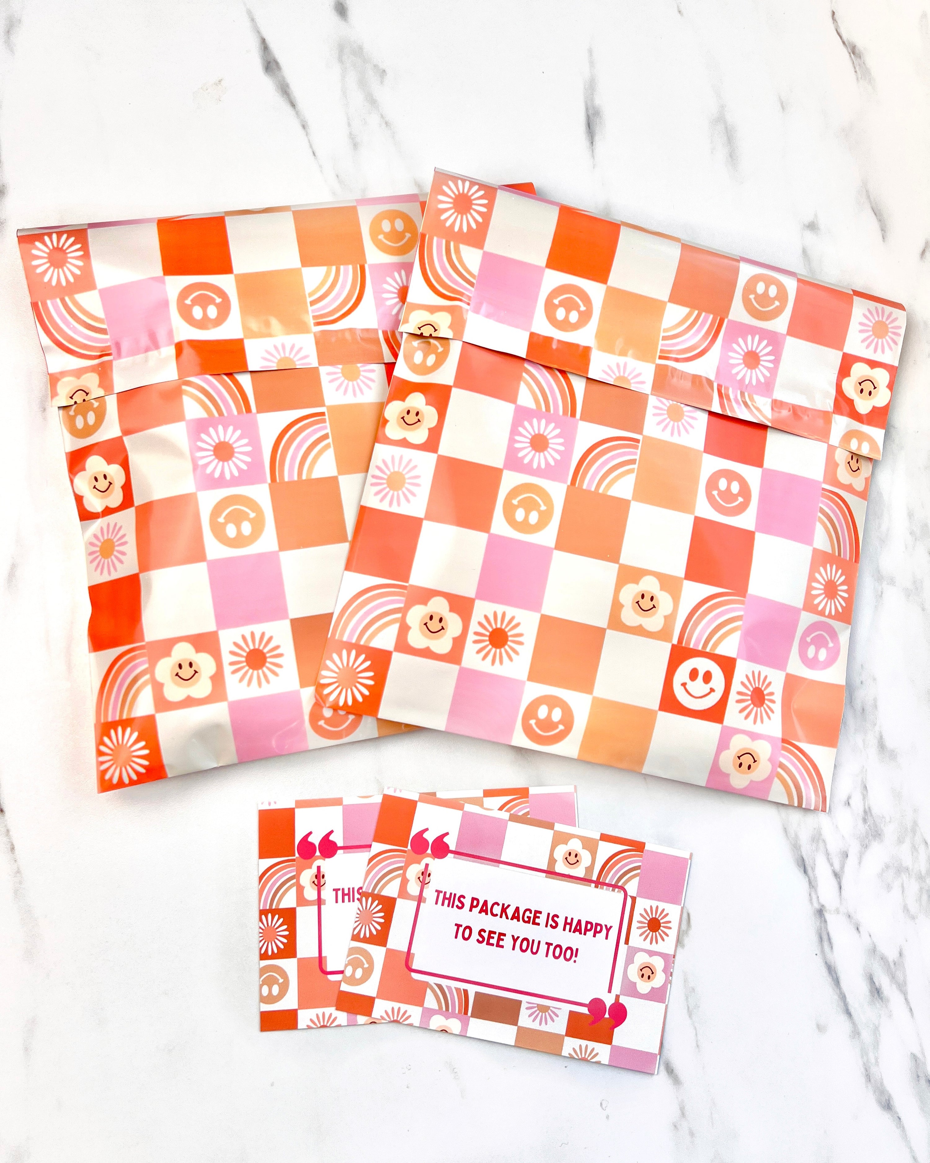 10x13" Retro Checkered Poly Mailers