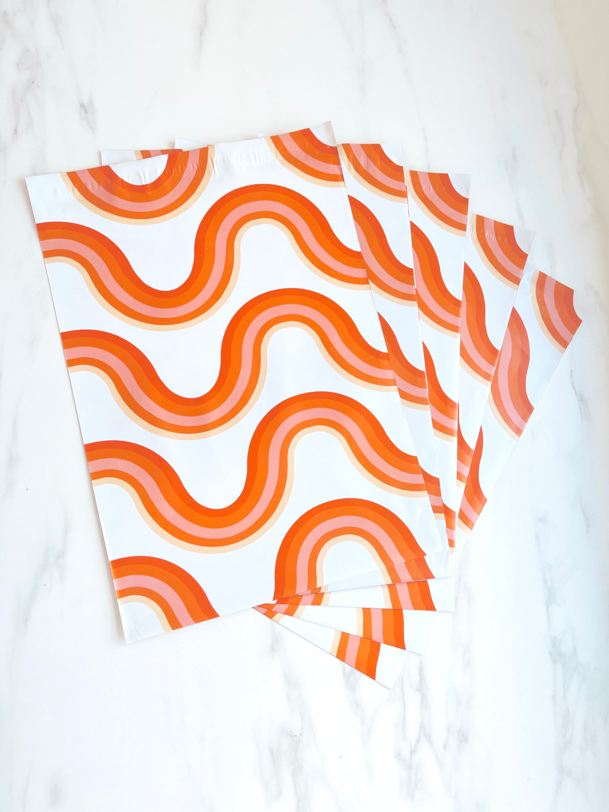 10x13" Retro Rainbow Poly Mailers