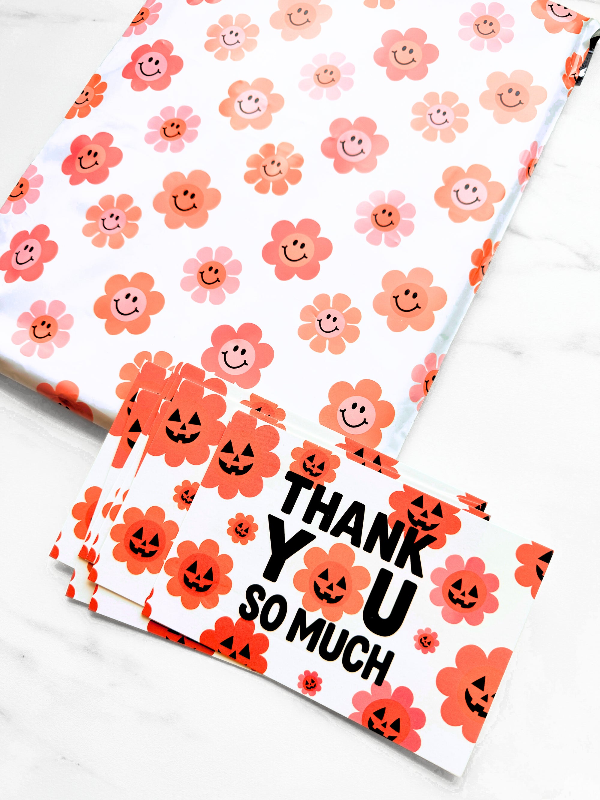 Floral Pumpkin Thank You Card