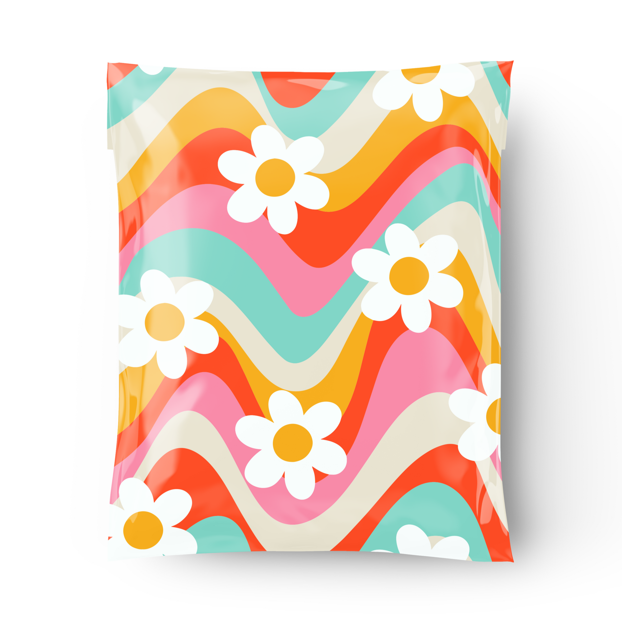 10x13" Rainbow Floral Poly Mailers