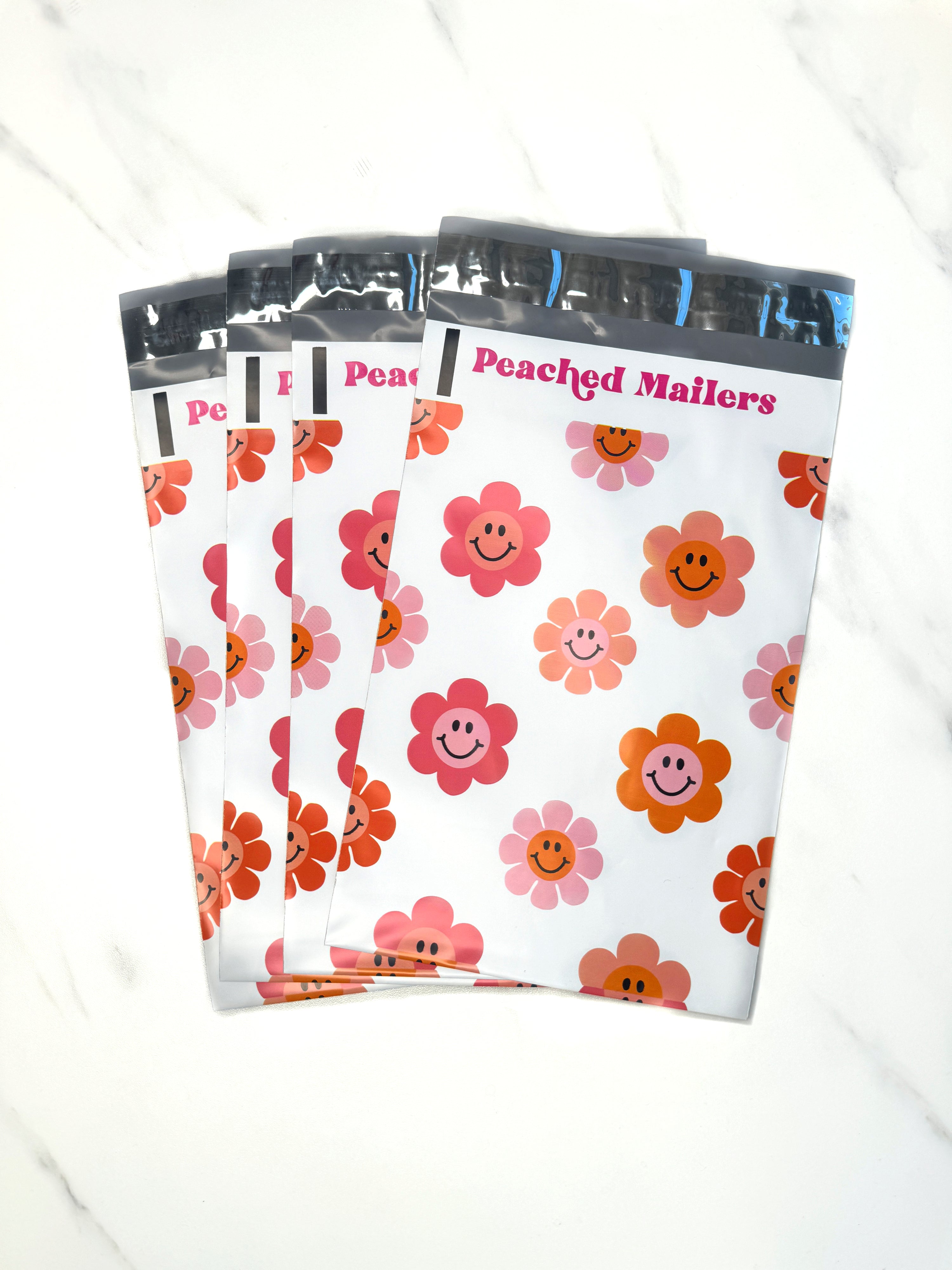 6x9" Retro Flowers Poly Mailers