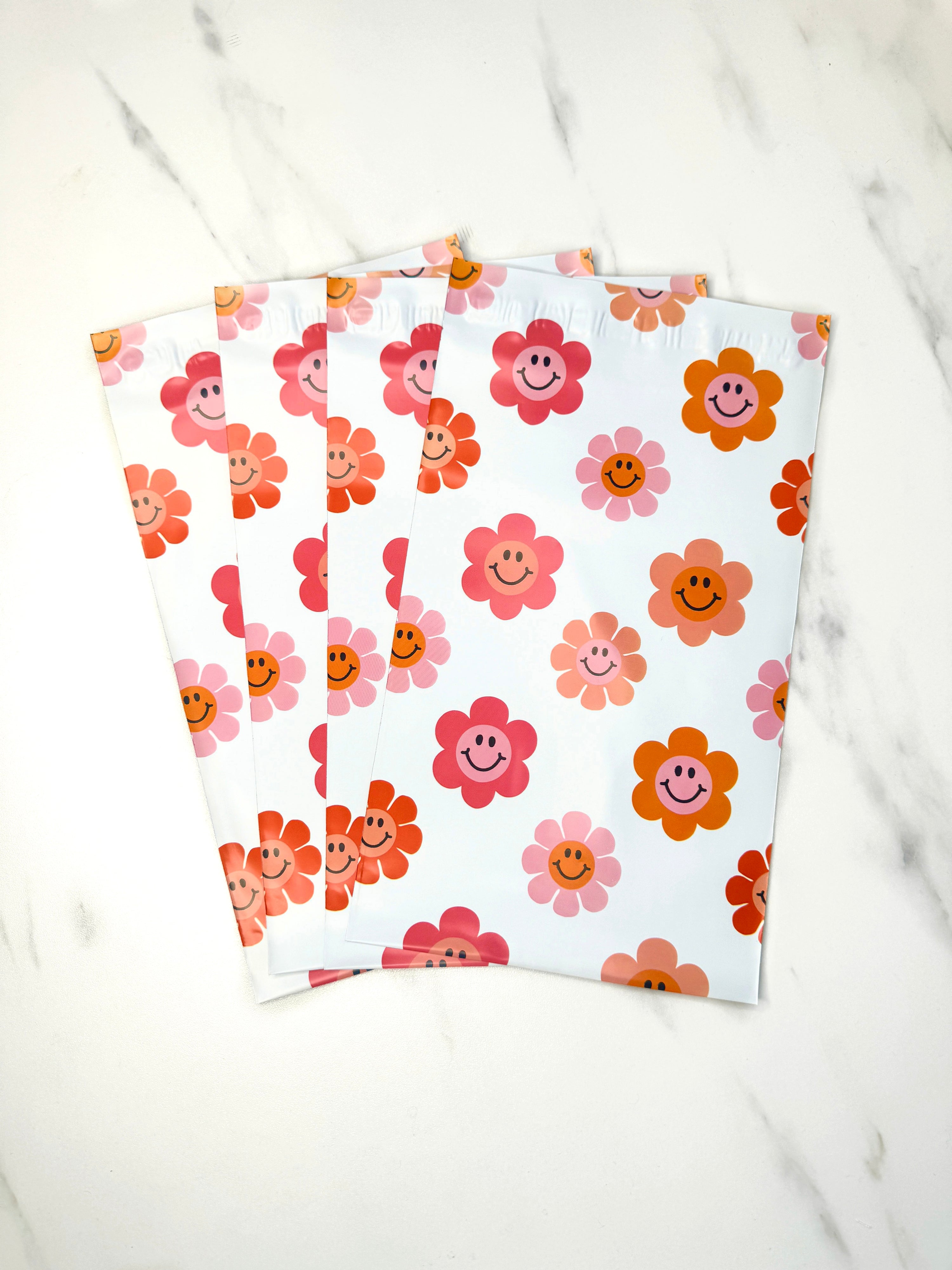6x9" Retro Flowers Poly Mailers