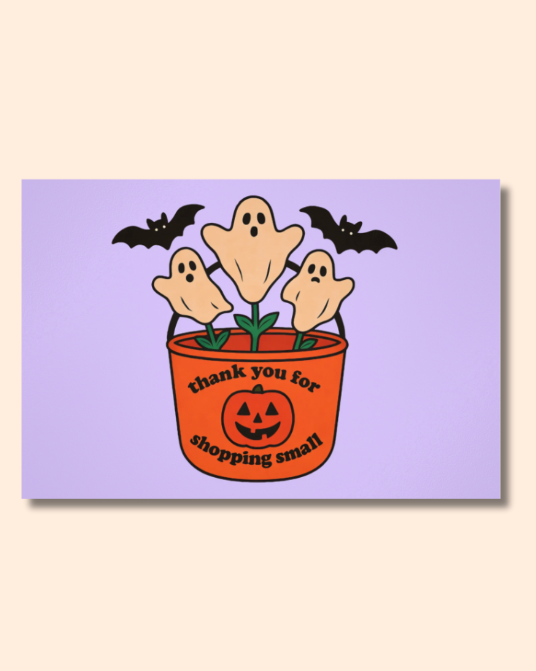 Halloween Thank You For Shopping Insert Card