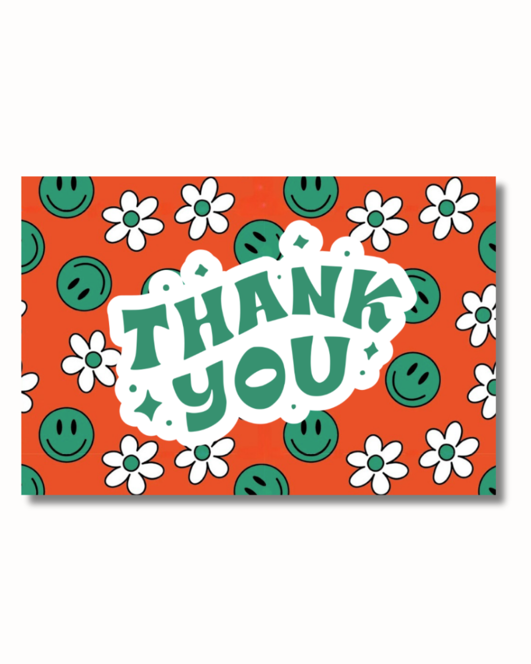 Red Floral Thank You Insert Card