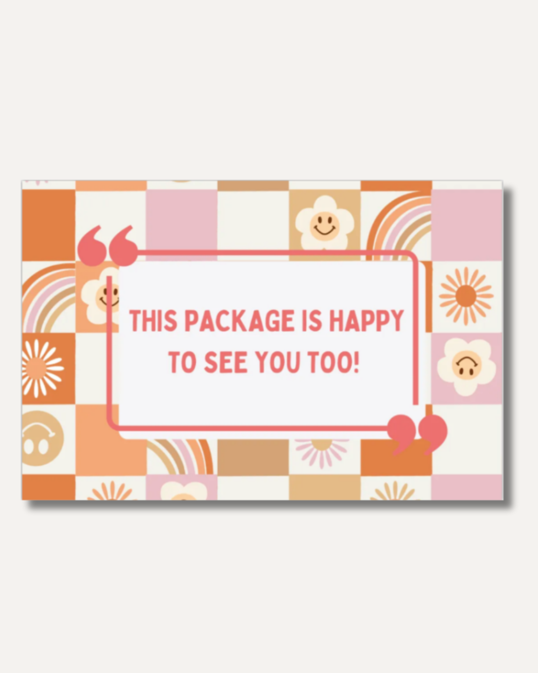Retro Checkered Insert Card