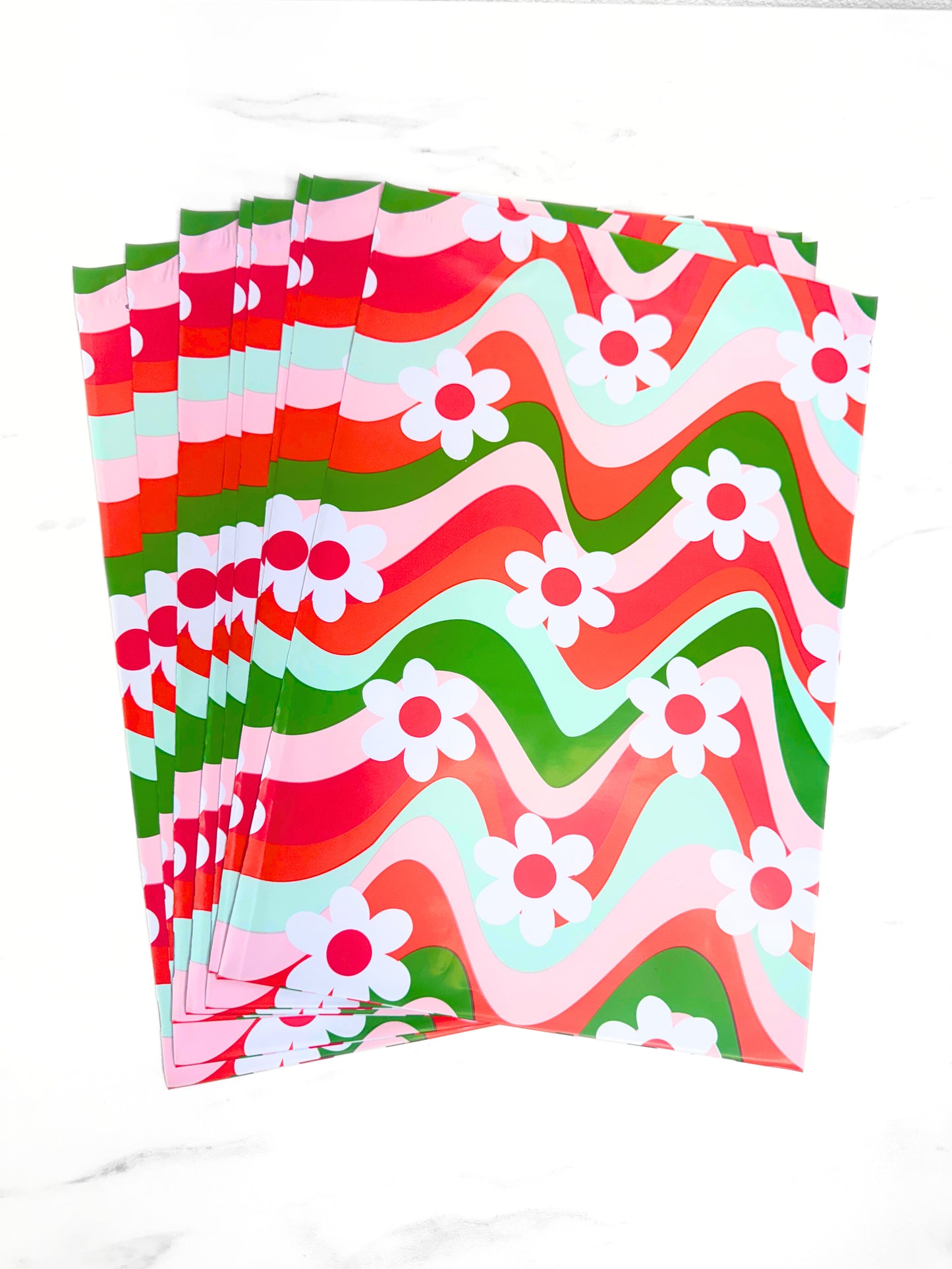 10x13" Rainbow Wave Poly Mailer