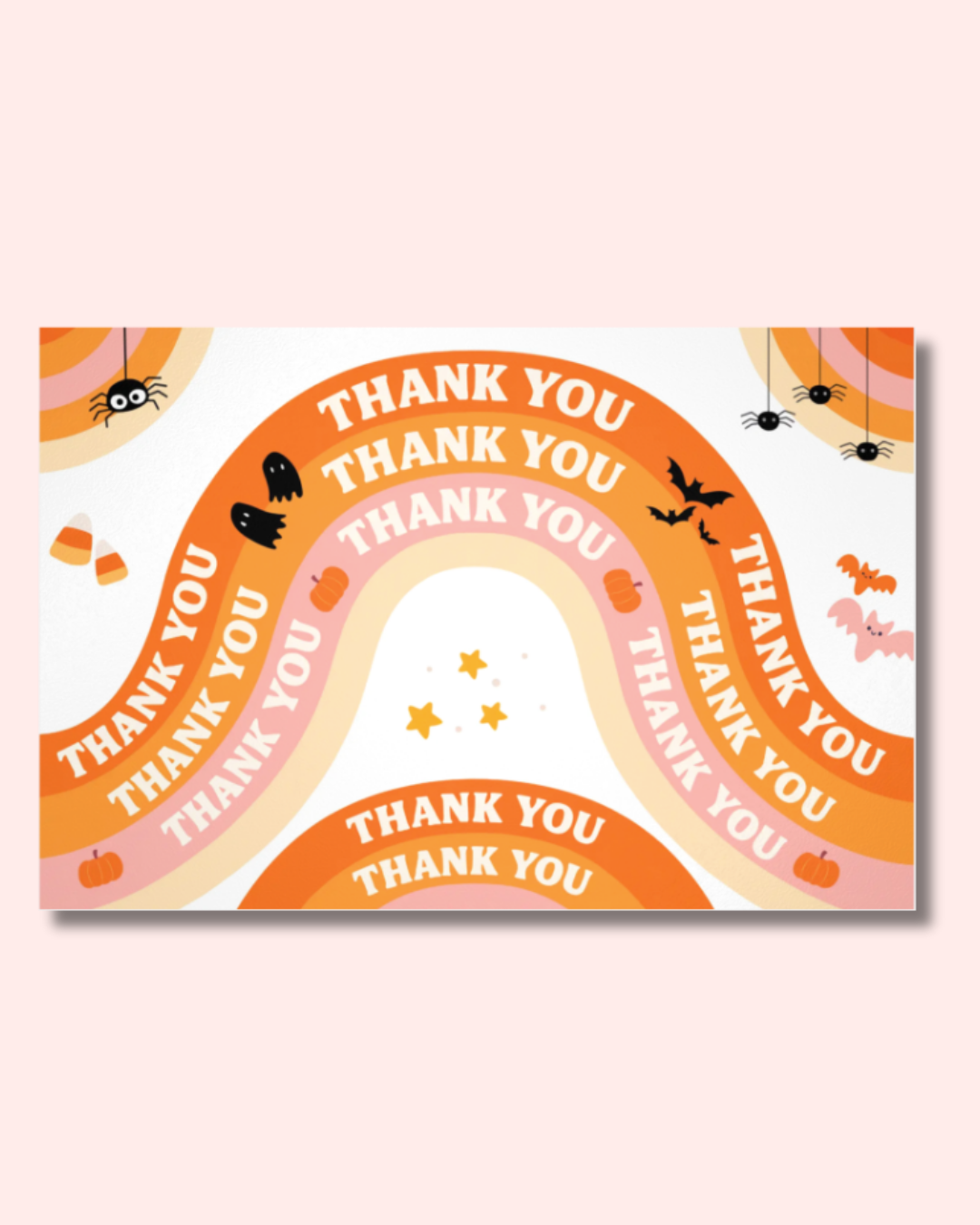 Colorful Halloween Thank You Insert Card
