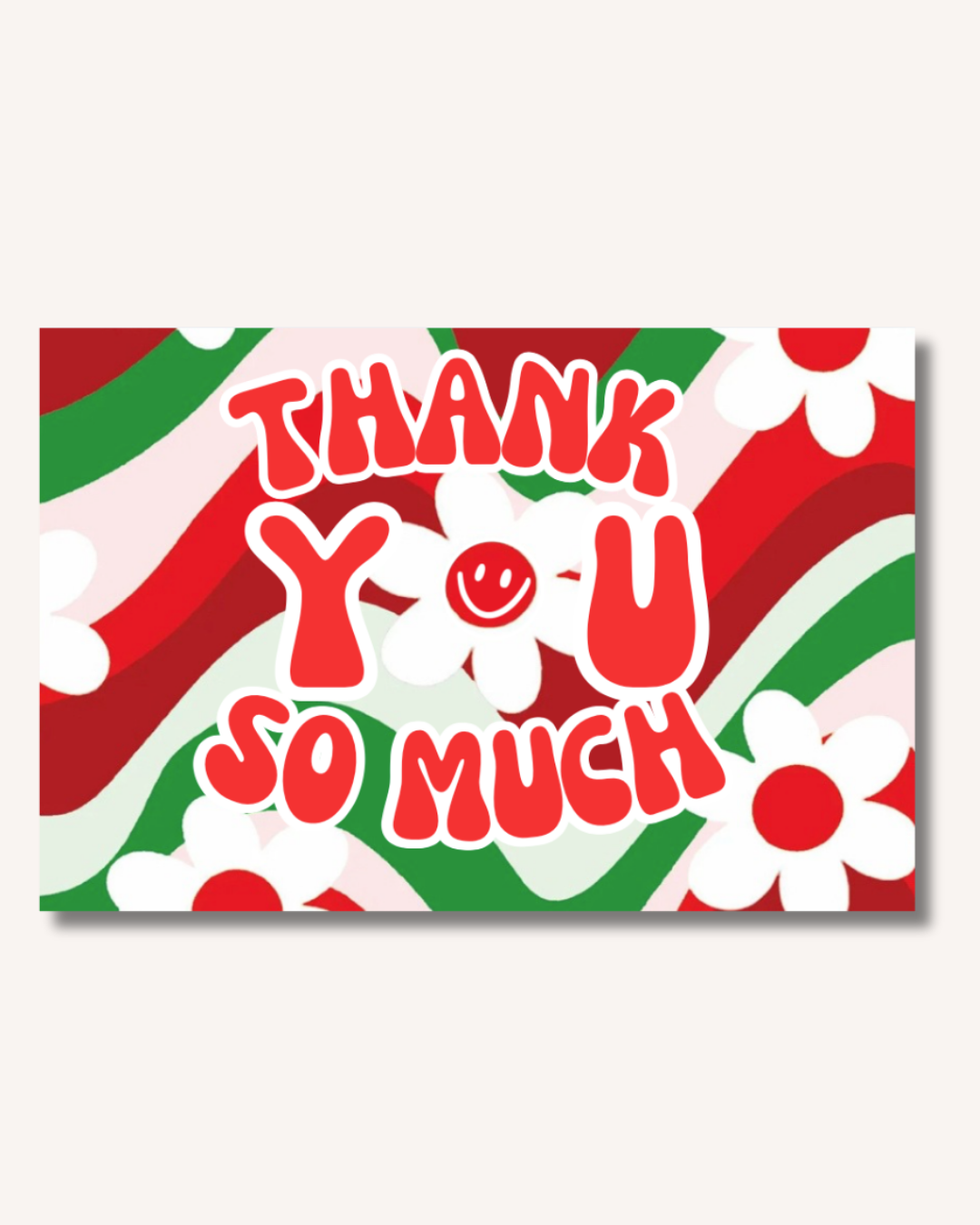 Rainbow Wave Thank You So Much Insert Card