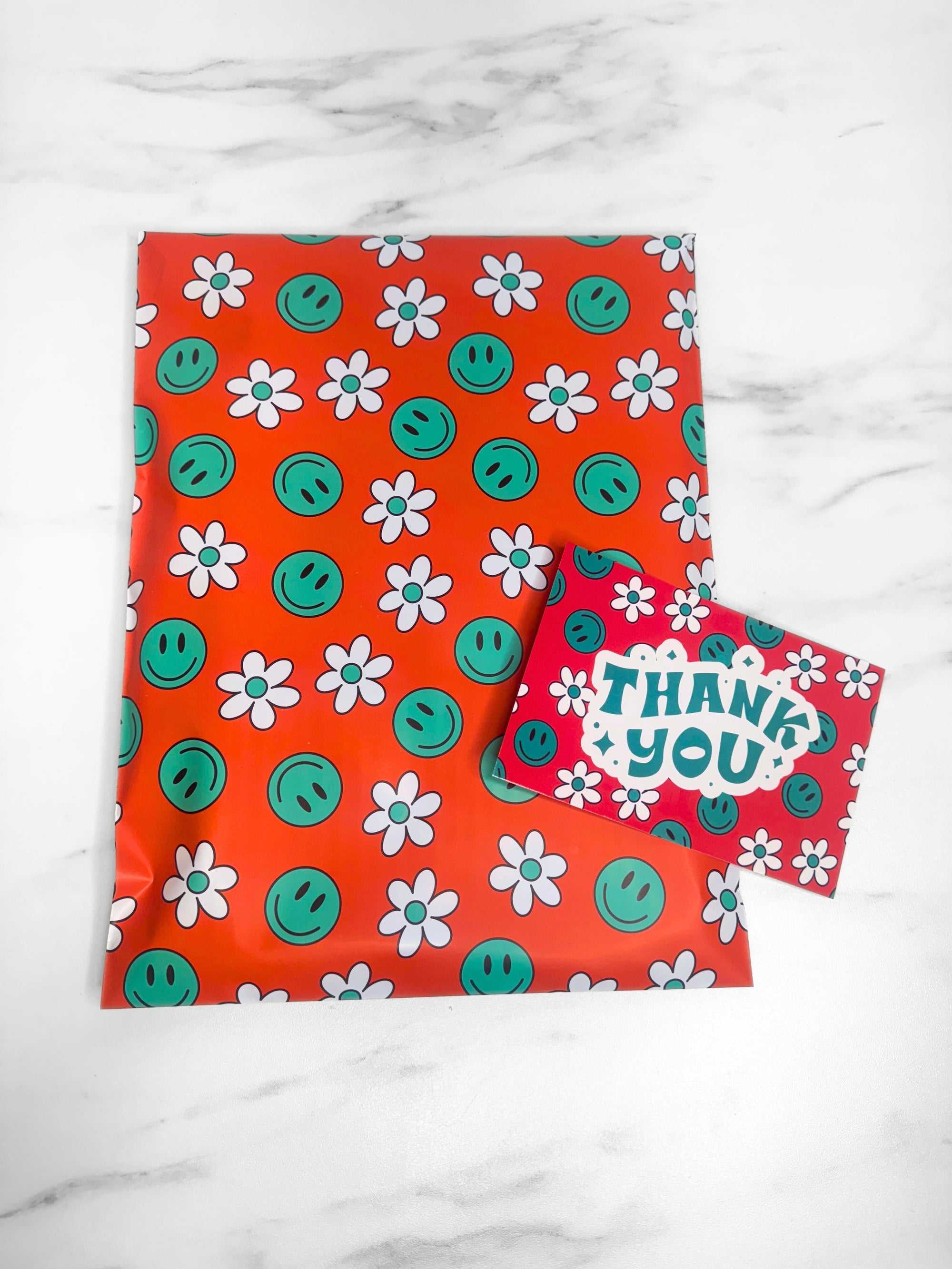 Red Floral Thank You Insert Card