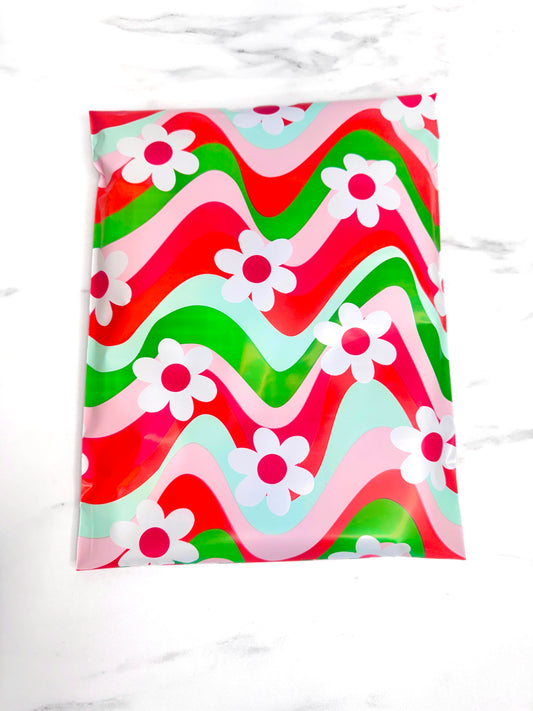 10x13" Holiday Rainbow Poly Mailer