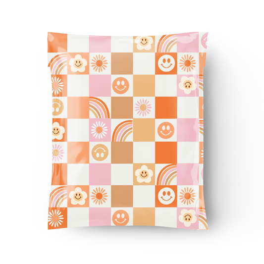 14.5x19 retro checkered poly mailer