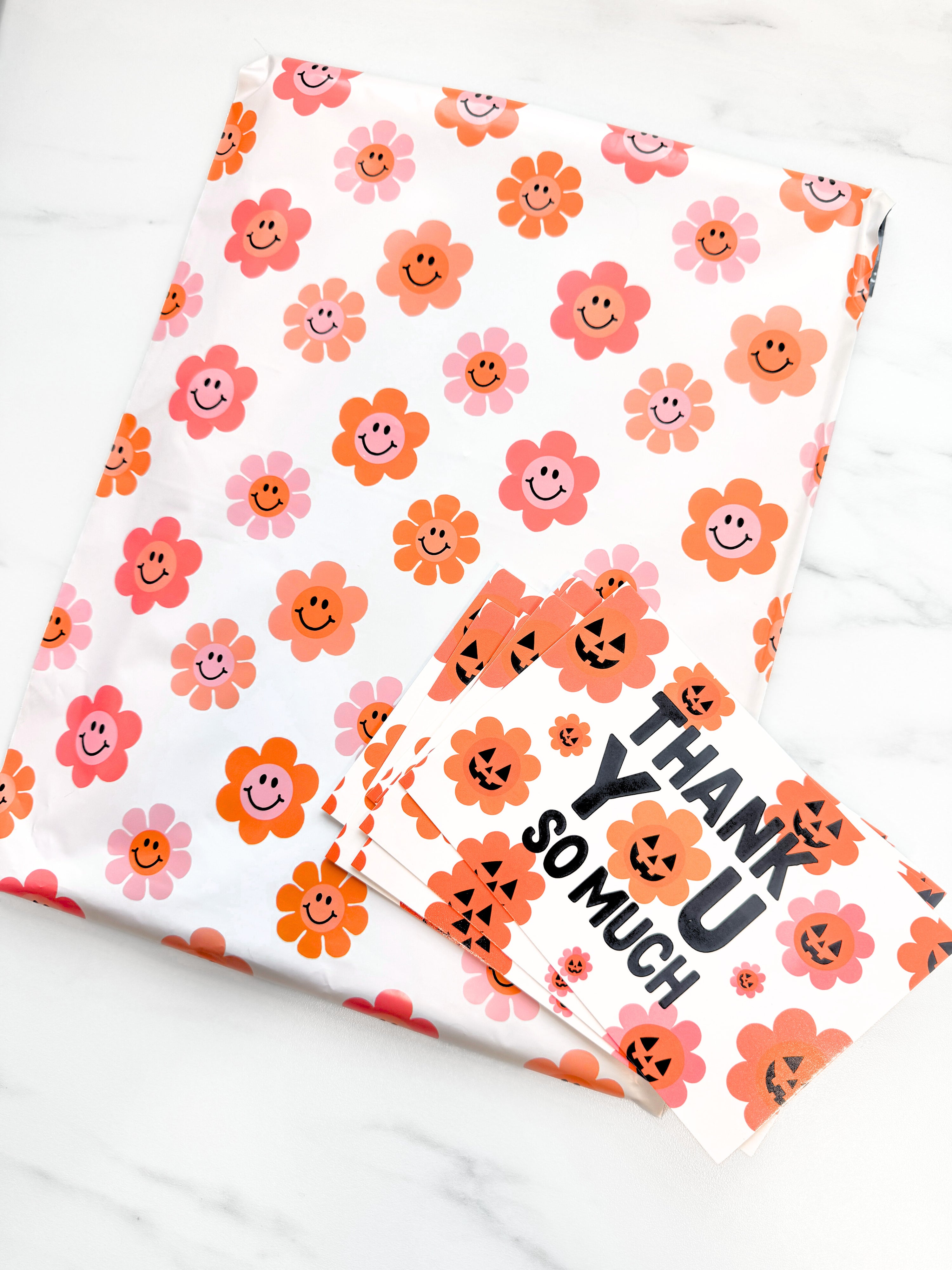 Floral Pumpkin Thank You Card