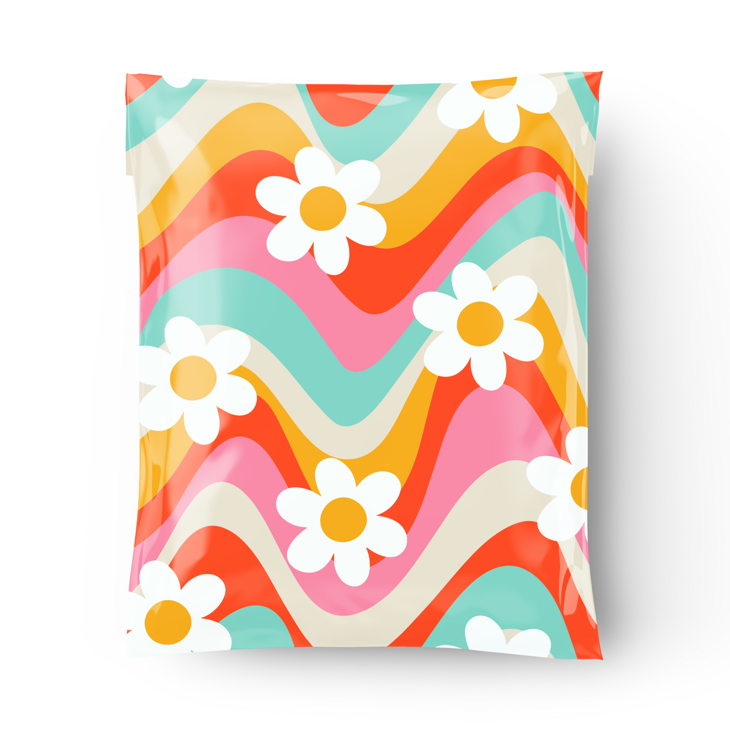 10x13" rainbow floral mailer